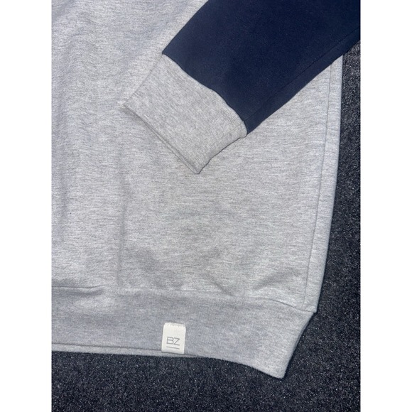 Stanford Graphic Crewneck Sweatshirt Gray Blue Sleeves EST.83 BZ Size Small - Picture 3 of 7